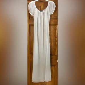 Super Sheer forever 21 Elegant White Maxi Dress